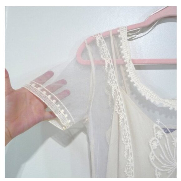 ZARA SIZE SMALL VICTORIAN TULLE EMBROIDERED DRESS - Picture 7 of 12